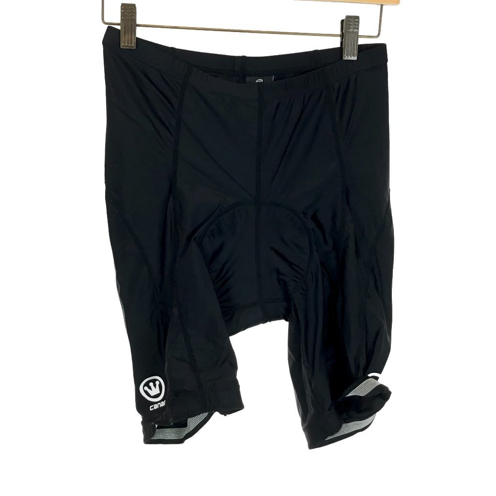 Mens Size Large Canari Black Padded Cycling Shorts
